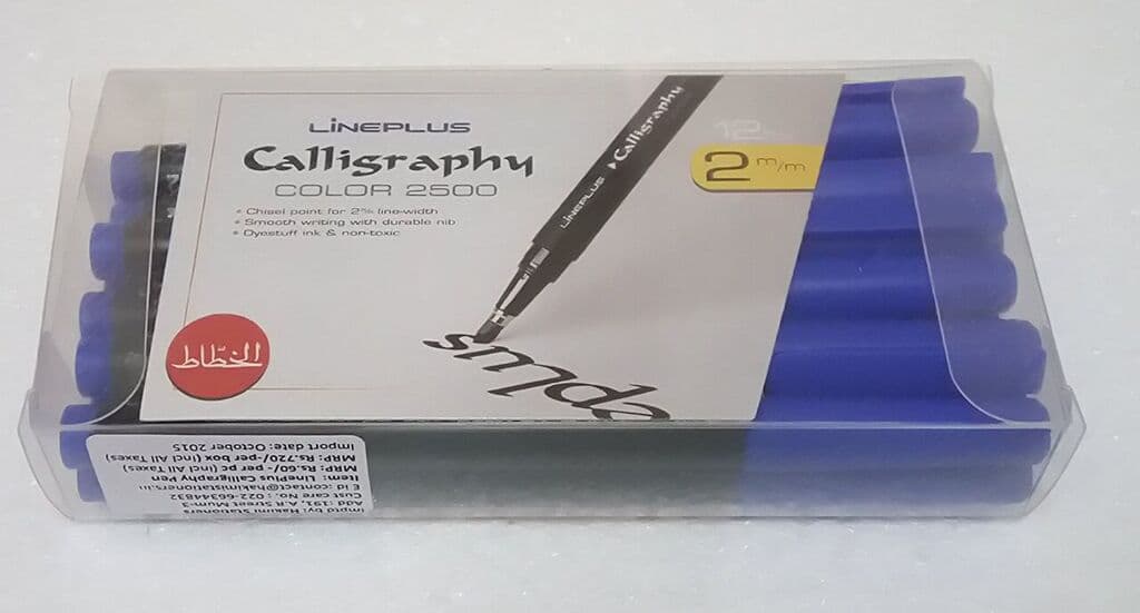 Lineplus Calligraphy Pen Black,Red & Blue-2mm
