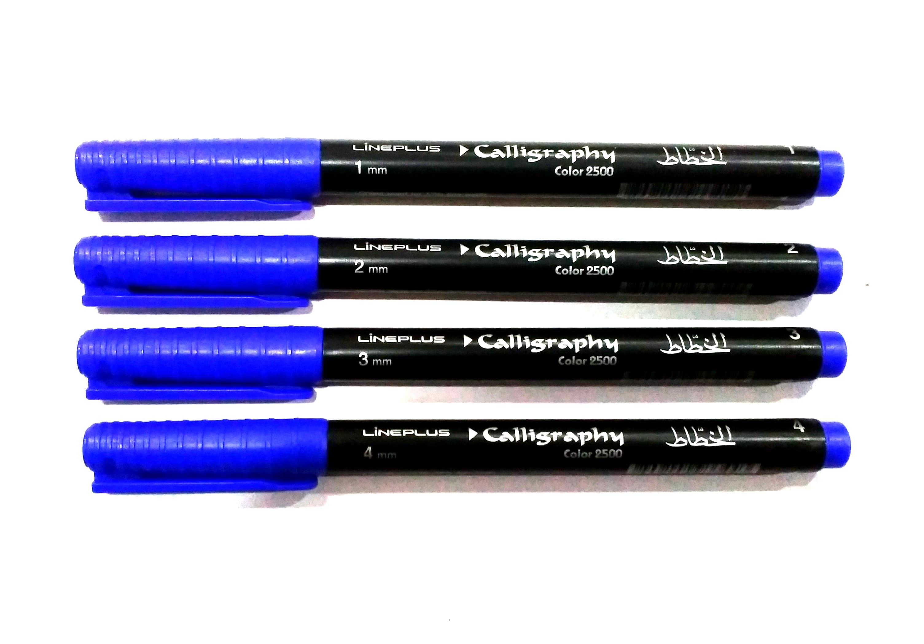 Lineplus Calligraphy Pen Set Of 4 ( Blue )