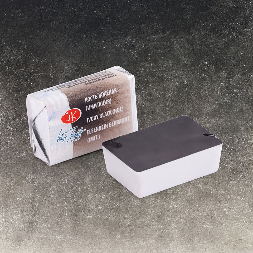 White Nights Artist Water Color Pan Ivory Black Imitation