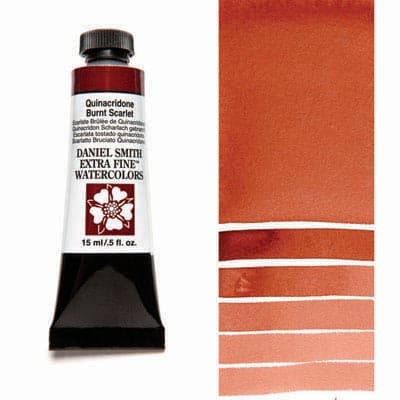DANIEL SMITH Watercolor Quinacridone Burnt Scarlet 15ml Tube