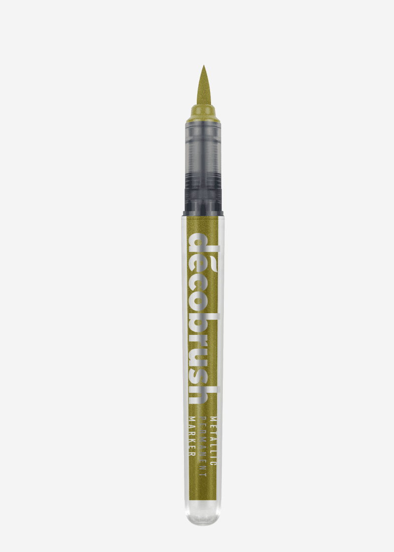 Karin Deco Brush Metallic Marker- Gold Colour