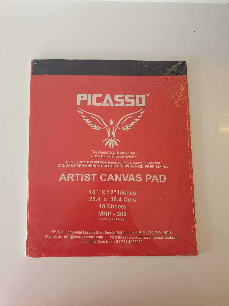 Picasso Artist Canvas Pad 10" x 12" Inches 10 Sheets