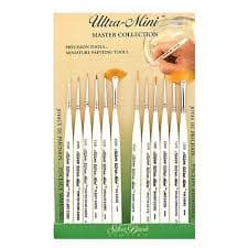 Silver Brush Ultra Mini Brush Detail Painting Set of 12 (UMS2412S)
