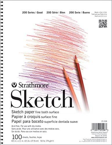 Strathmore (25-515) 200 Series Sketch Pad, 5.5"x8.5" Wire Bound, 100 Sheets