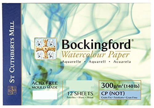 Bockingford Watercolor Paper Pad (360mm x 260mm) 300gsm 12 Sheets CP / NOT
