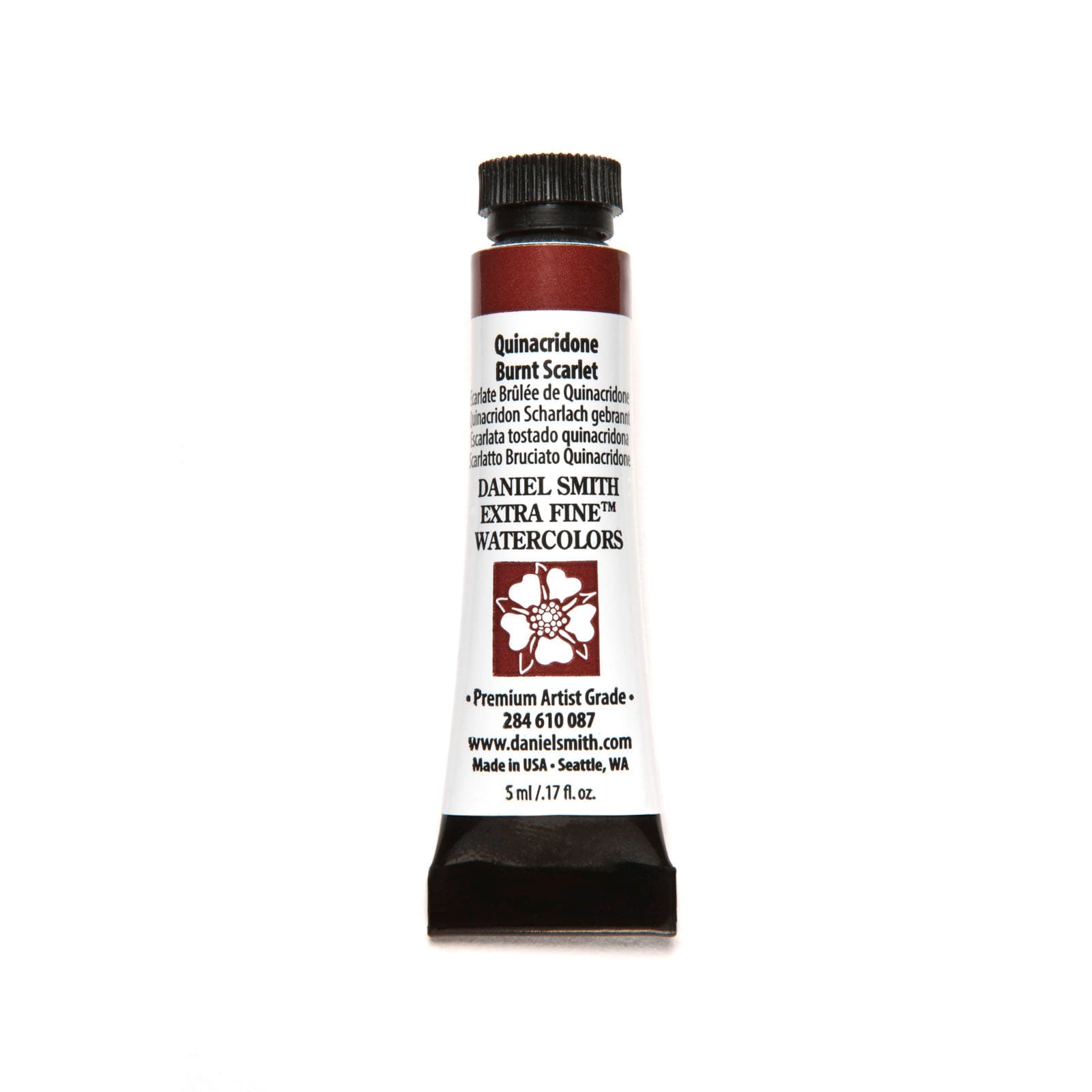 DANIEL SMITH Watercolors Quinacridone Burnt Scarlet 5ml Tube