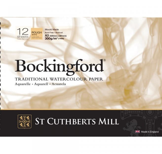 Bockingford Watercolor Paper Pad - 300GSM, A3 (420 x 297mm) Rough