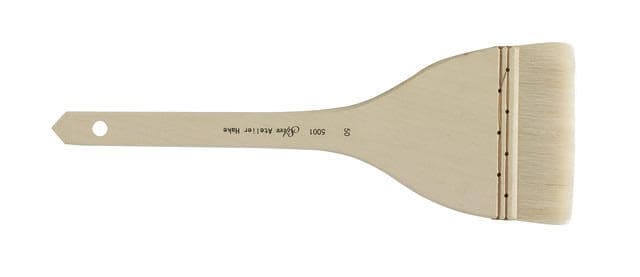 Silver Brush Atelier Hake Brush Flat - Size 50, Long Handle (5001-50)
