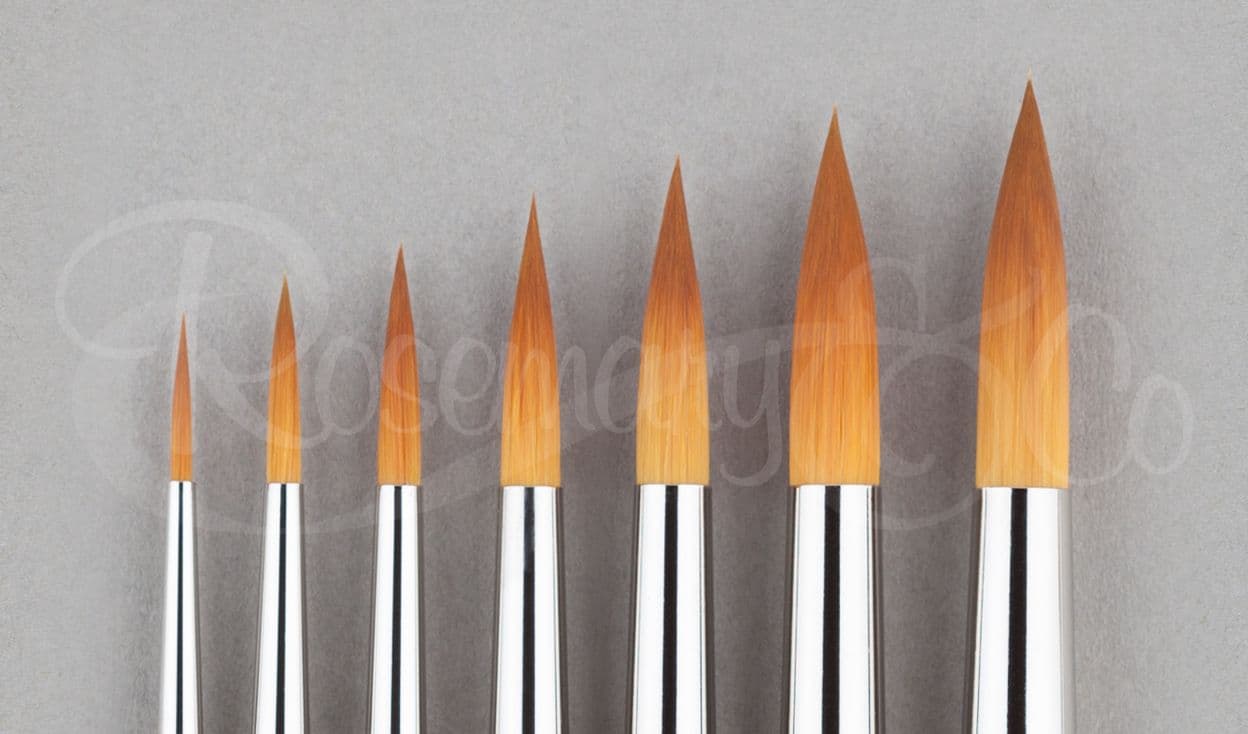 Rosemary Series 344-2 Designer Rounds Golden Synthetic Brush (Short Handle)