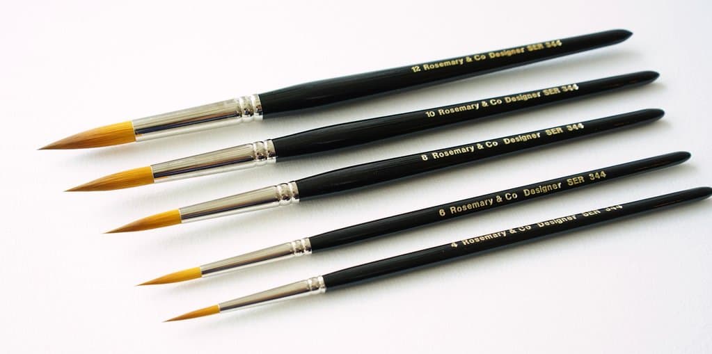 Rosemary Series 344-4 Designer Rounds Golden Synthetic Brush (Short Handle)