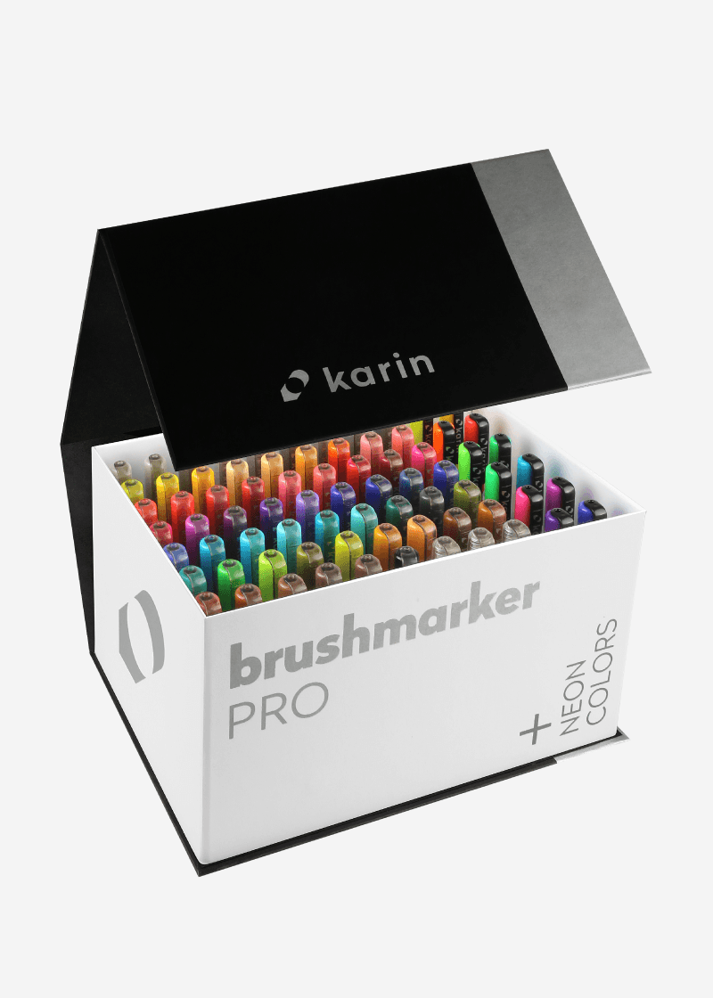 Karin Brushmarker PRO Mega Box PLUS 72 colors + 3 blenders