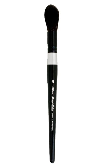 Silver Brush Jumbo Round Black Velvet Series Size Medium (3025S-MD)