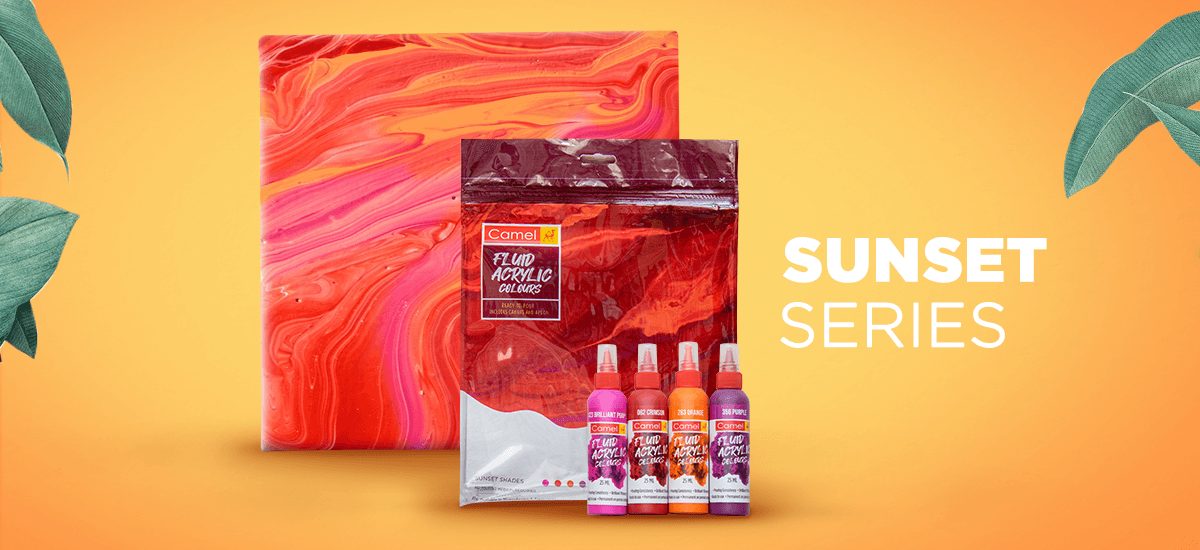 Camlin Kokuyo, Fluid Acrylic kit - Sunset Shades