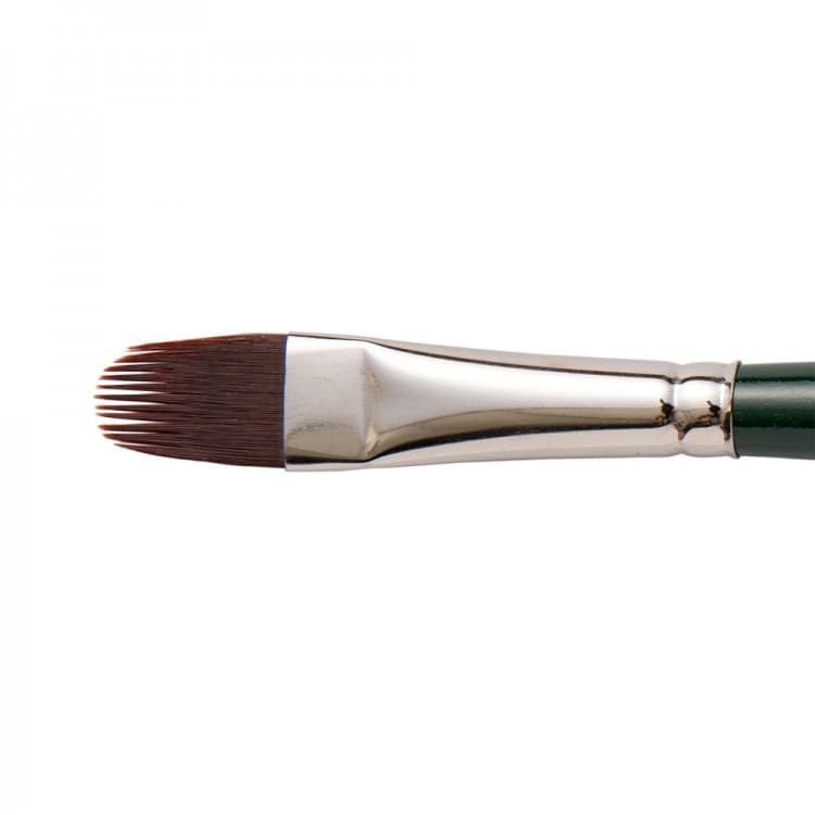 SILVER BRUSH RUBY SATIN SYNTHETIC BRUSH SERIES FILBERT GRASS COMB SIZE 1/2 INCH