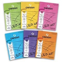 Canson  Croquis Art Pad- Glued on Short Side, Natural White, 96gsm, A4 (21 x 29.7cm)