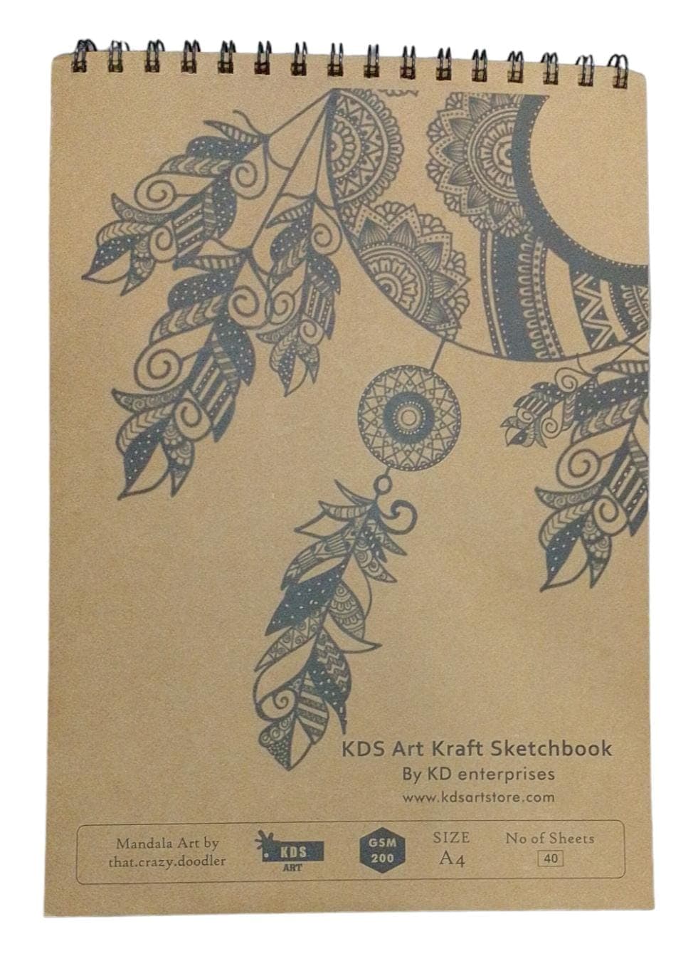 KDS ART KRAFT SKETCHBOOK BROWN PAPER A4-40 SHEETS