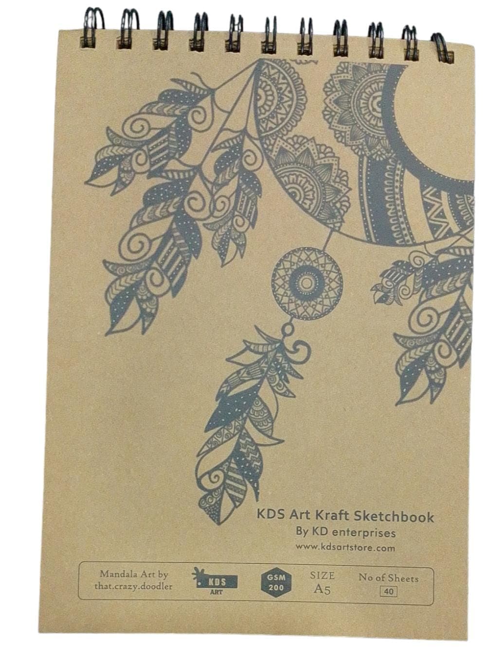 KDS ART KRAFT SKETCHBOOK BROWN PAPER A5-40 SHEETS