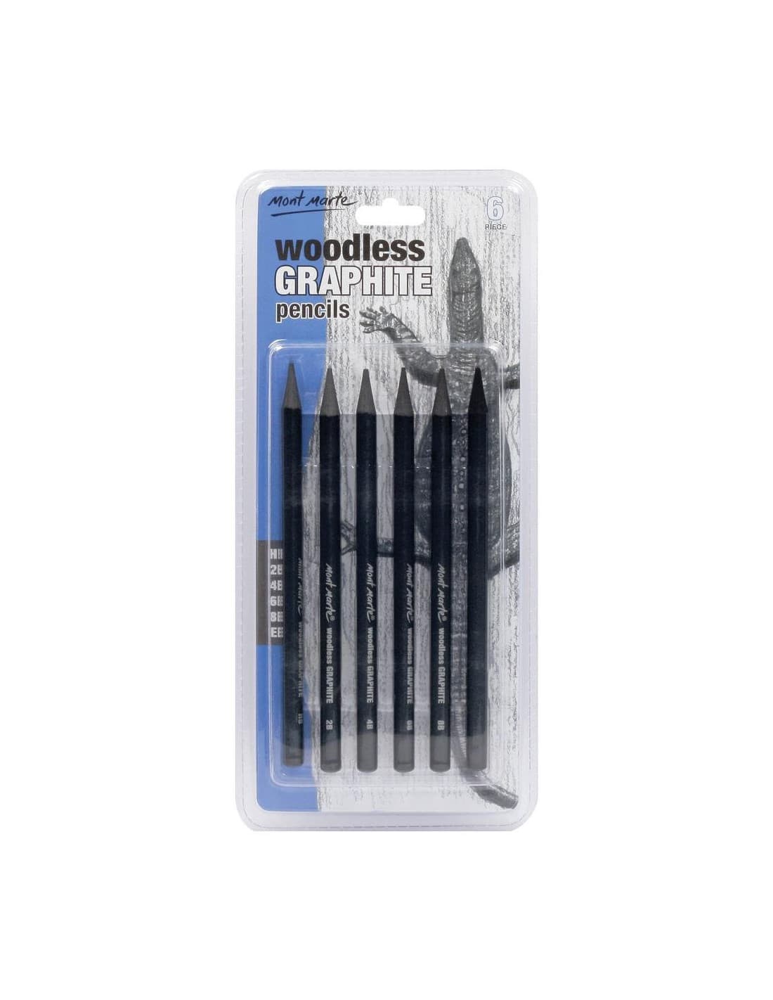 Mont Marte Woodless Graphite Pencils (6 Pieces ) - MPN0046