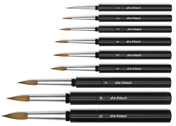 DA VINCI CASANEO SYNTHETIC WATERCOLOUR TRAVEL BRUSHES SERIES 1593TP(OPEN STOCK)