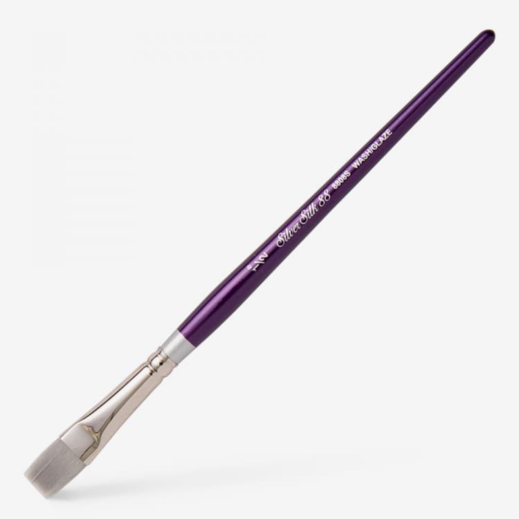SILVER BRUSH SILVER SILK 88 SHORT HANDLE SERIES WASH/GLAZE SIZE 1/2 INCH (8808S-1/2)