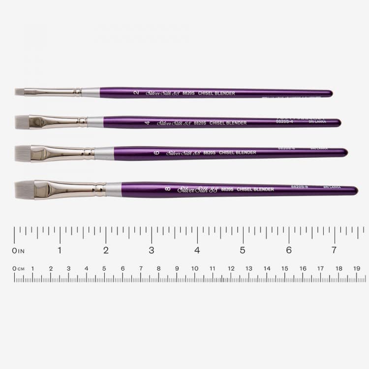 SILVER BRUSH SILVER SILK 88 SHORT HANDLE SERIES 8820S CHISEL BLENDER