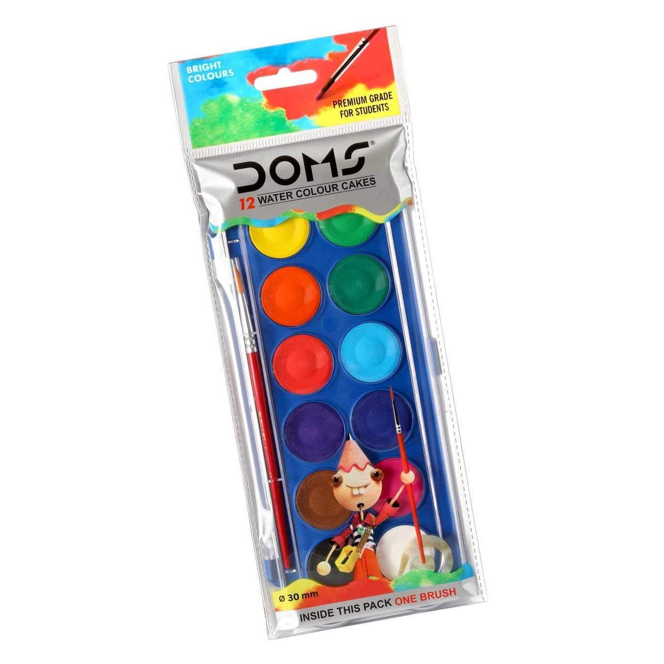 DOMS Water Color Cakes 12 Shades (30 mm)