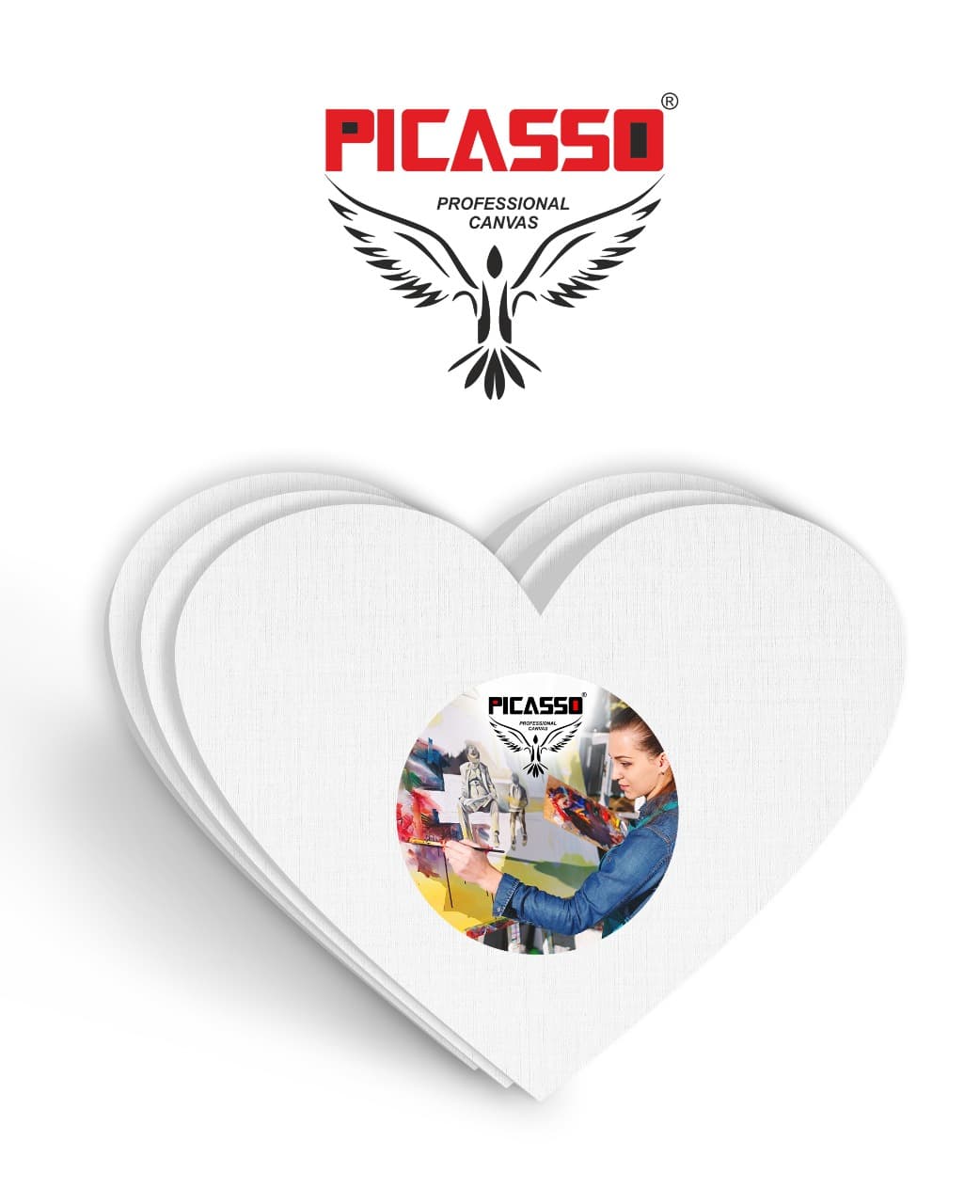 PICASSO CANVAS HEART SHAPE (OPEN STOCK)