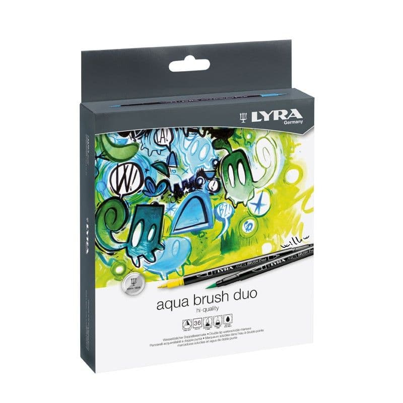 LYRA Aqua Dup Brush Painters, Set of 36 Pens, Assorted Colors