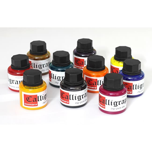 ISOMARS CALLIGRAPHY INK SET OF 10 colors 35ml each
