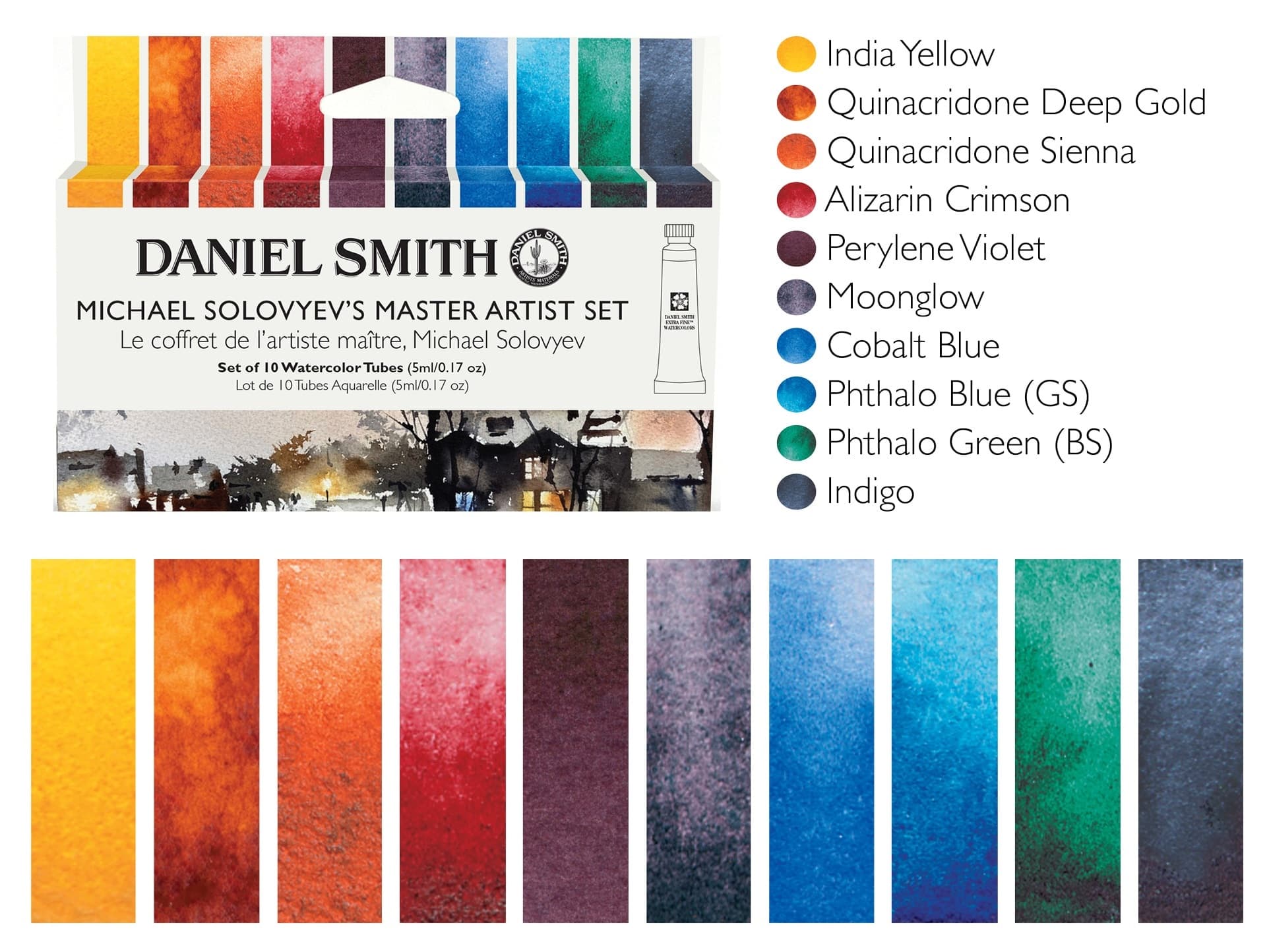 Daniel Smith Michael Solovyev's Master Artist Watercolor (Set of 10 tubes)
