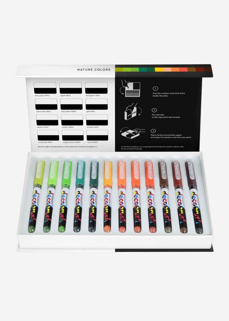 Karin Pigment Decobrush- Nature Colors Collection Set of 12 Pcs
