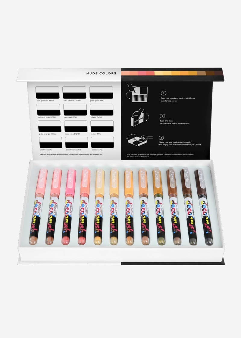Karin Pigment Decobrush- Nude Colors Collection Set  Of 12 Pcs