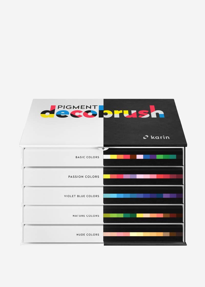 Karin Pigment Decobrush Professional Set of 60 pcs. (Basic, Passion, Violet-Blue, Nature, Nude)
