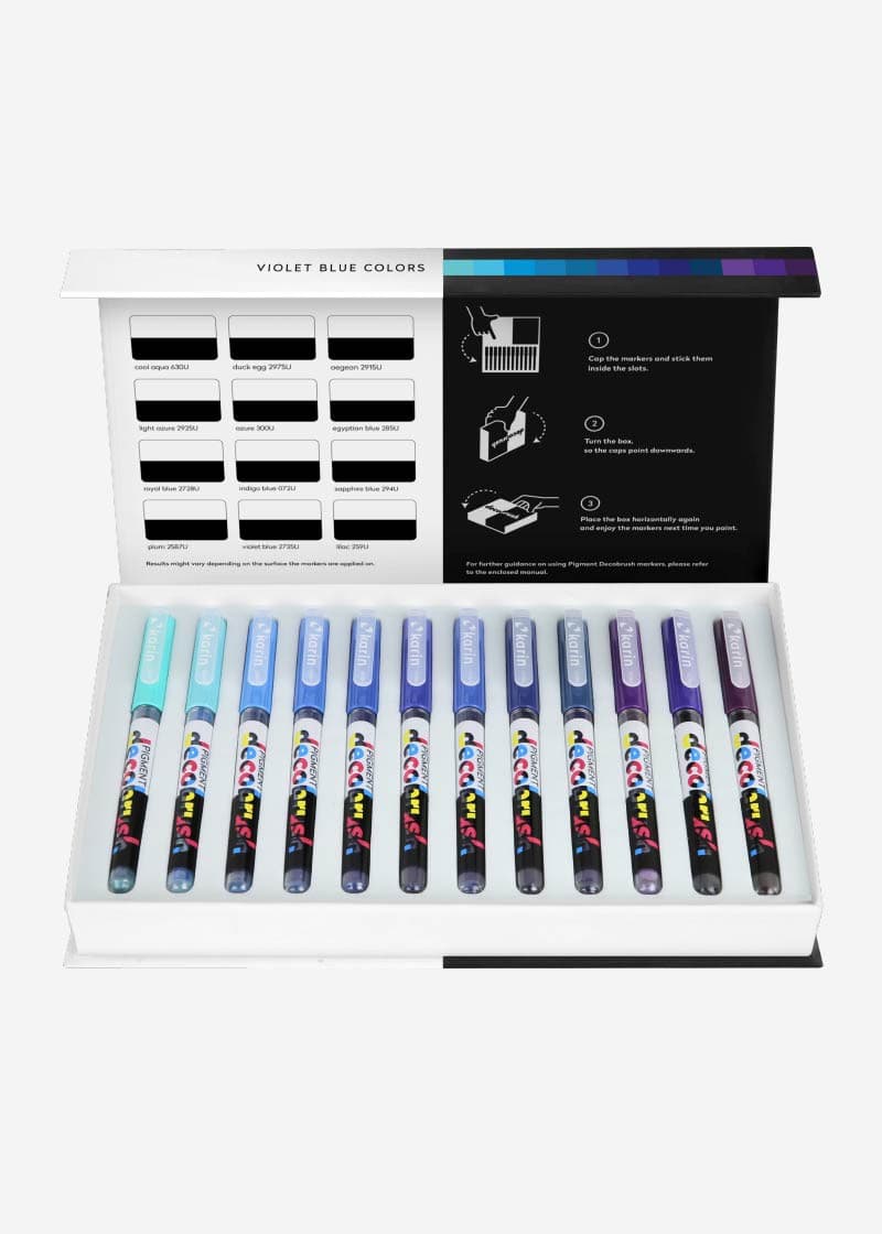 Karin Pigment Deco Brush Violet- Blue Colours Collection