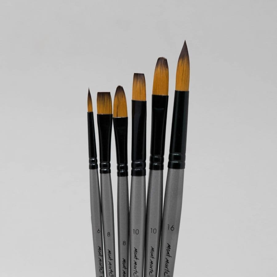Monte  Marte Gallery Series  Acrylic  Brush Set-6 (Pieces)