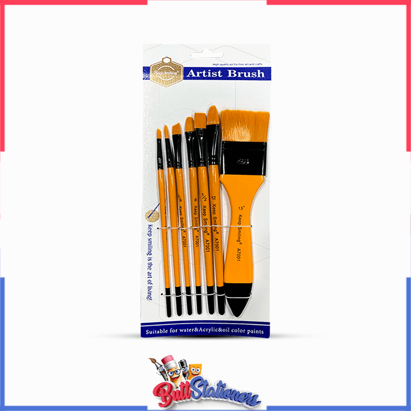 BOMEIJIA ARTIST BRUSHES FOR OIL ACRLYIC WATERCOLORS SET OF 7 PCS