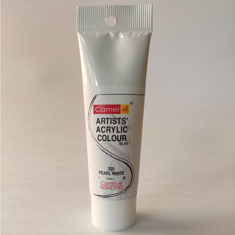 Camel Artist Acrylic Color Pearl White Tube 120ml