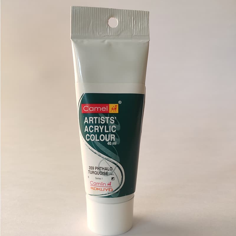 Camel Artist Acrylic Color Turquoise Phthalo, 40ml Tube