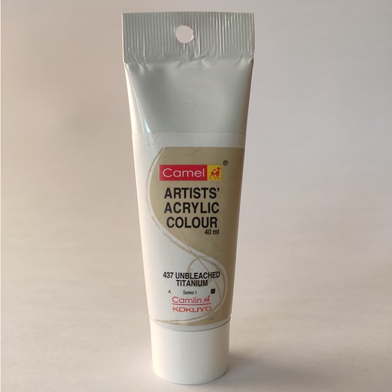 Camel Artist Acrylic Color Unbleached Titanium Tube 40ml