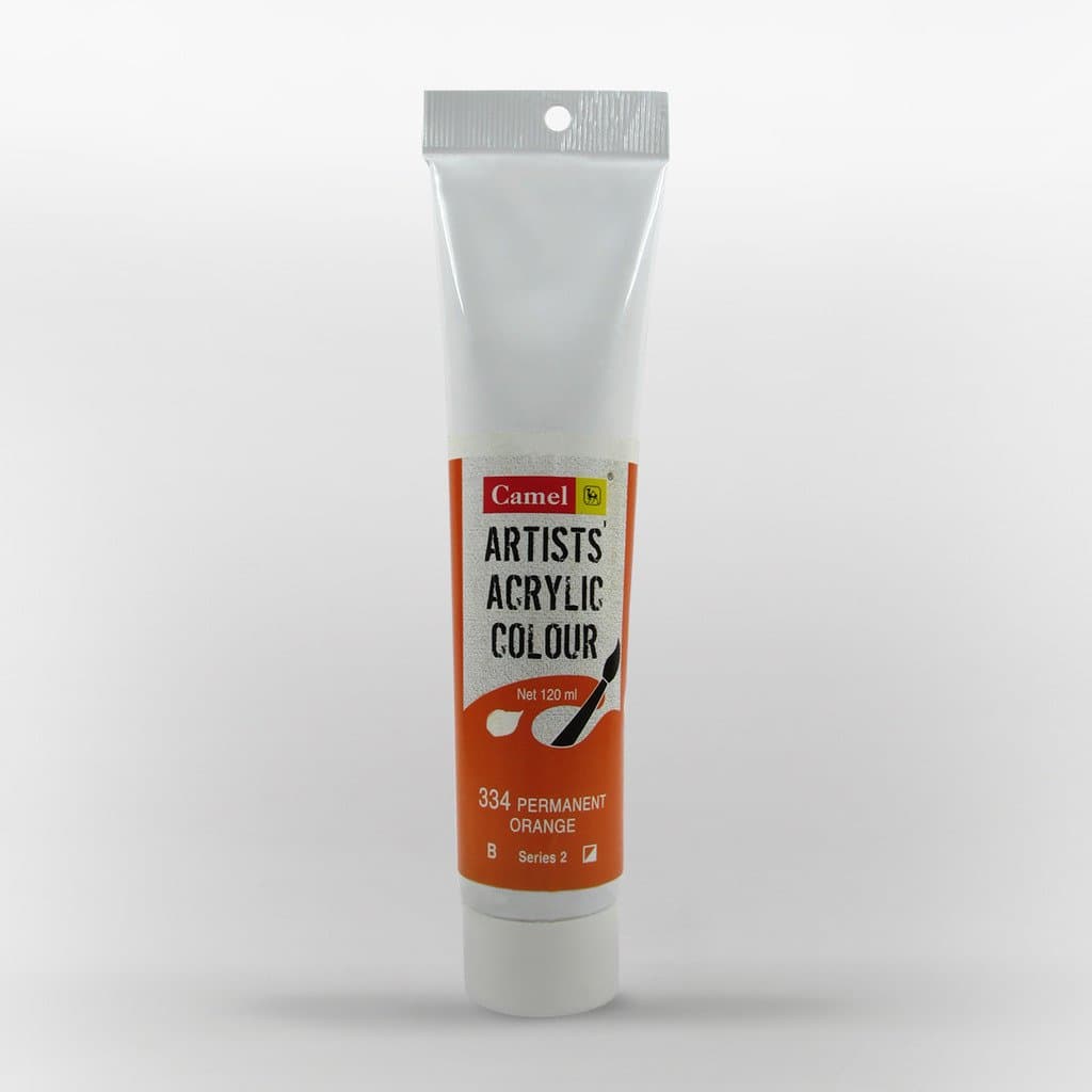 Camel Artist Acrylic Color Permanent Orange Tube 120ml