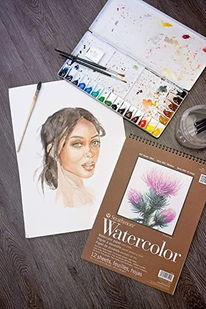 Strathmore 400 Series Artist Watercolor Paper Blocks | High Performing Acid Free Traditional Cold Press Surface Ideal for Mastering Watercolour Techniques | 9 x 12 in 300 GSM, 15 Sheets, 22.9 x 30.5 cm