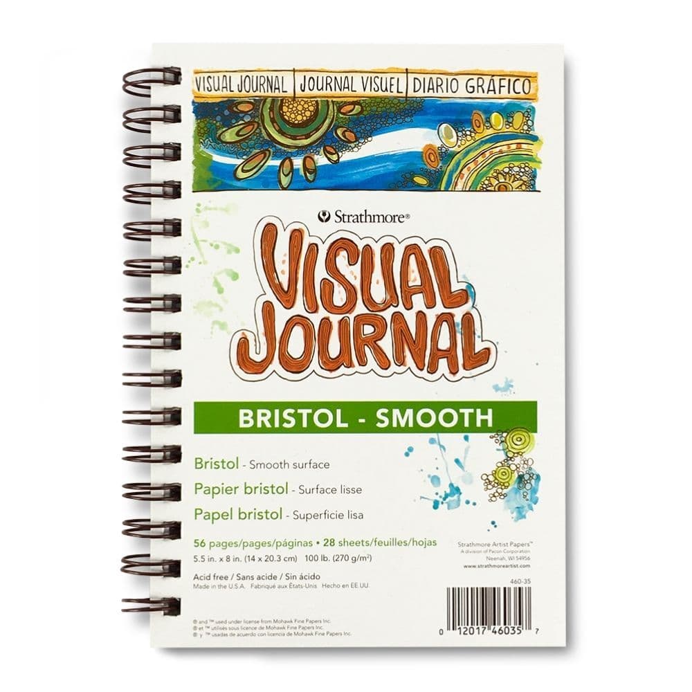 Strathmore 300 Series Bristol Visual Journal - Smooth (Spiral Bound) 270 gsm 5.5"x8" 28 Sheets