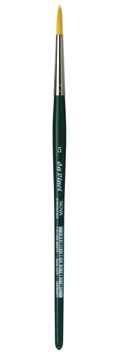 Davinci Nova Water Colour Brush Golden Synthetic Hair 1570 . Size 5