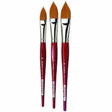da Vinci Watercolor Series 5584 Cosmotop Spin Paint Brush Oval Shape with Red Handles (Open Stock)