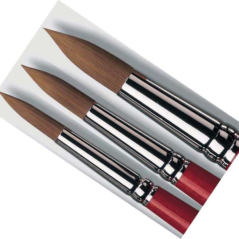 da Vinci Watercolor Series 5580 Cosmotop Spin Paint Brush, Round Synthetic with Red Handles (Open Stock)