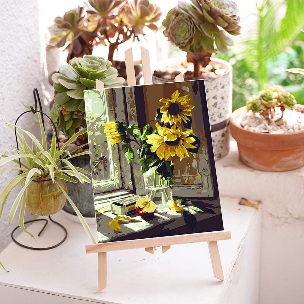 KDS Art Artist Wooden Easel Stand Table Top for Canvas Painting Display 1.6 feet [50 cm]