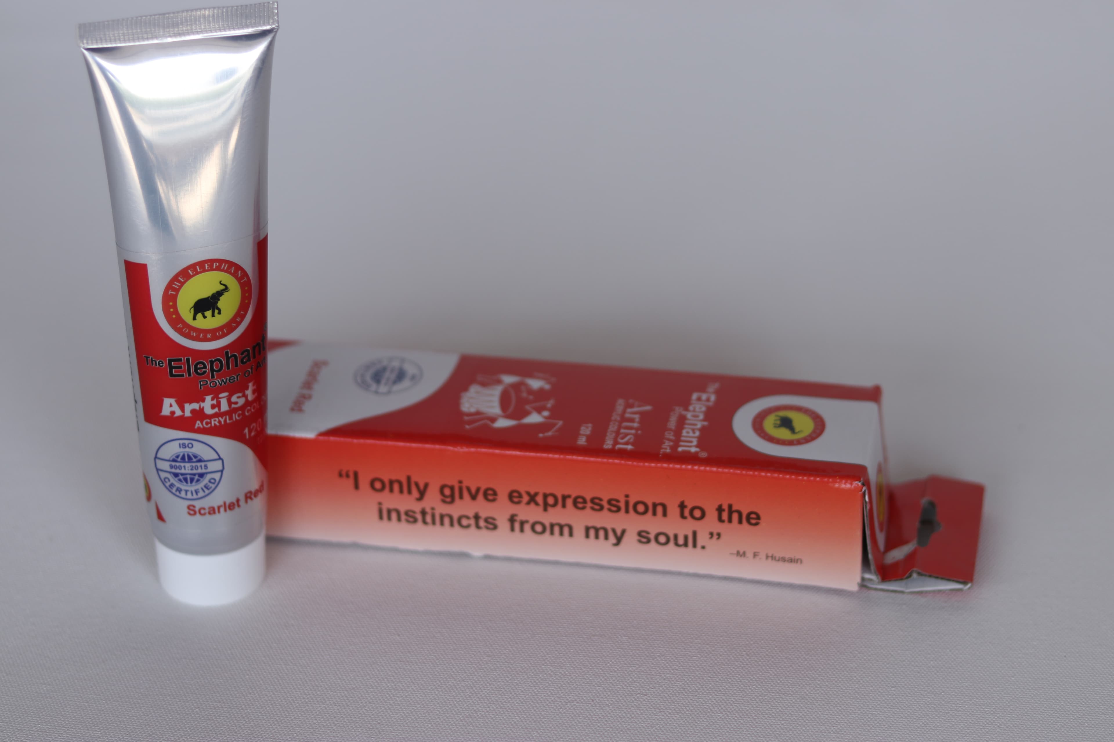 The Elephant Artist Acrylic Colors Scarlet Red 120ml