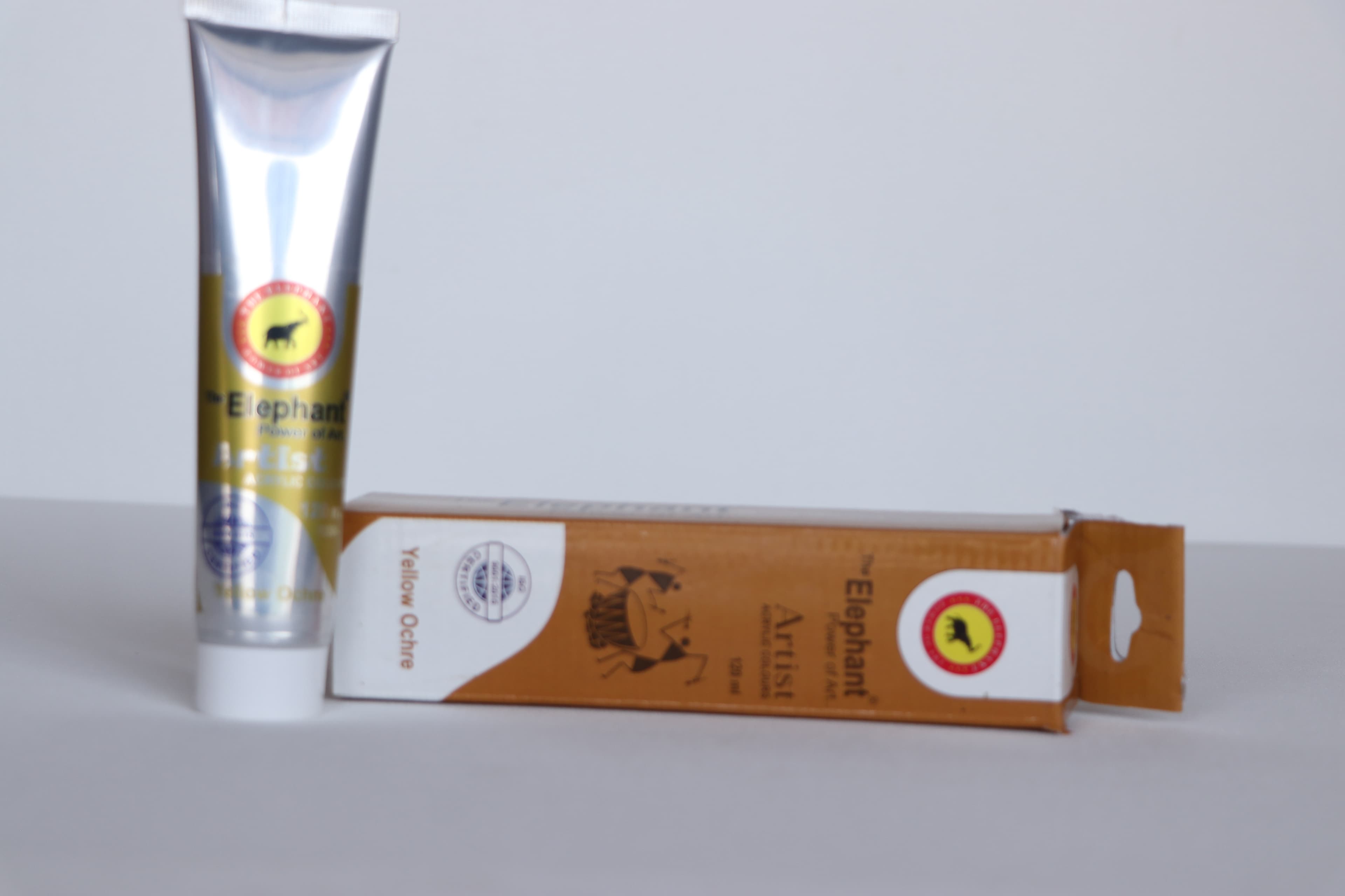 The Elephant Artist Acrylic Colors Yellow Ochre 120ml