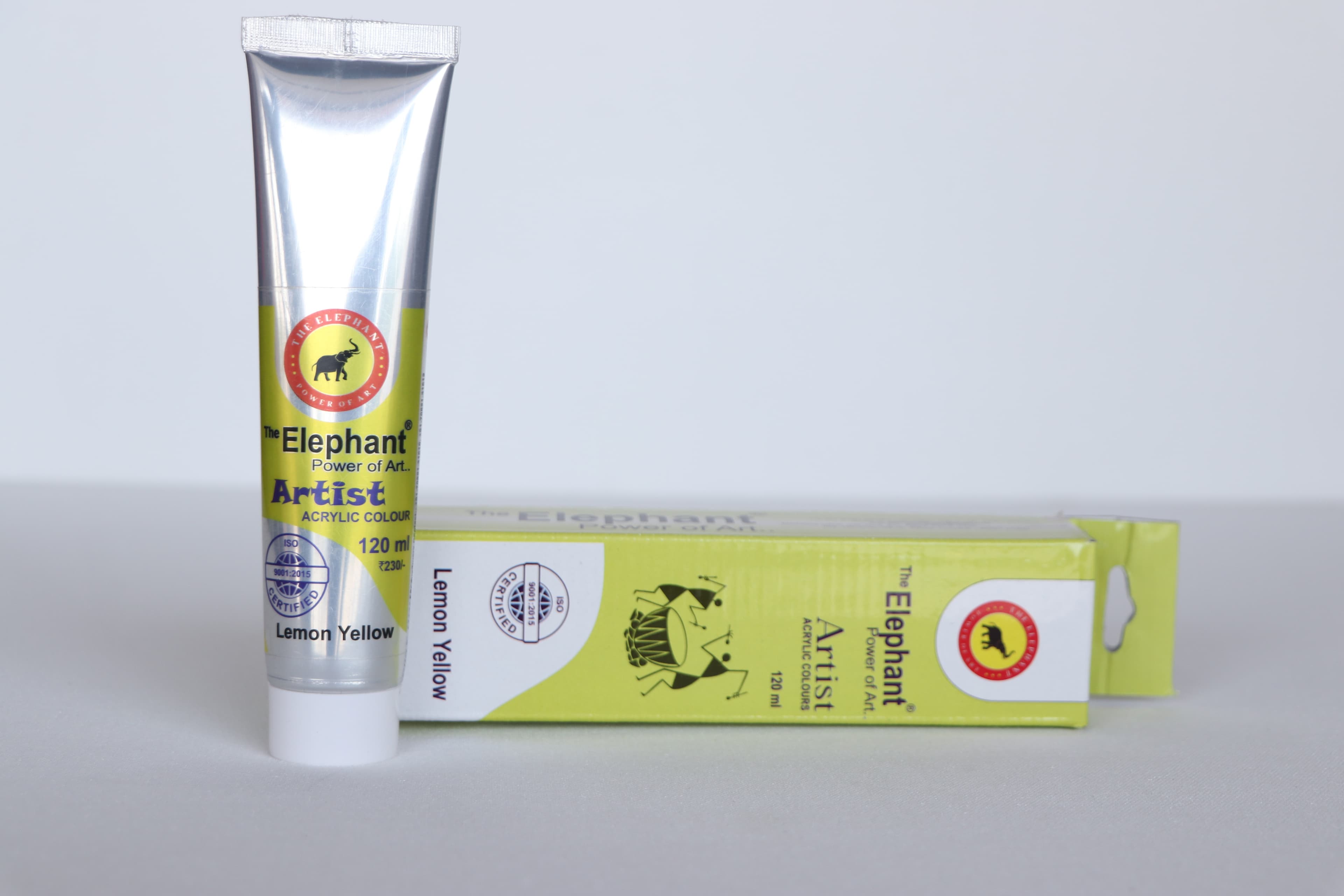 The Elephant Artist Acrylic Colors Lemon Yellow 120ml