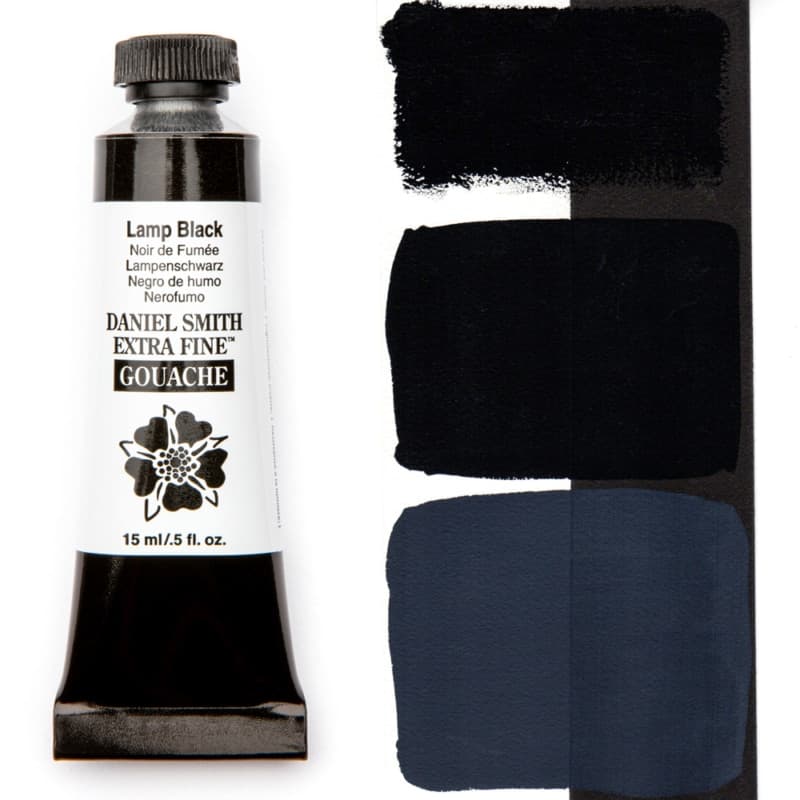 Daniel Smith Gouache Lamp Black 15ml tube